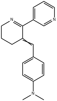 4-[(5,6-DIHYDRO[2,3'-BIPYRIDIN]-3(4H)-YLIDENE)METHYL]-N,N-DIMETHYLBENZENAMINE DIHYDROCHLORIDE Struktur