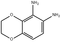 1,2-ジアミノ-3,4-エチレンジオキシベンゼン 化学構造式