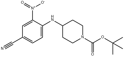 TERT-BUTYL 4-(4-CYANO-2-NITROPHENYLAMINO)PIPERIDINE-1-CARBOXYLATE Struktur