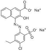 disodium 4-[(4-chloro-5-ethyl-2-sulphonatophenyl)azo]-3-hydroxy-2-naphthoate Structure