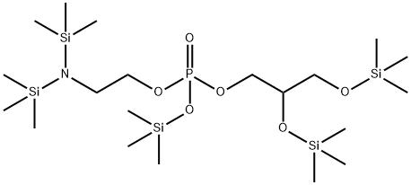 Phosphoric acid 2,3-bis(trimethylsiloxy)propyl 2-[bis(trimethylsilyl)amino]ethyl(trimethylsilyl) ester Structure