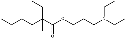 2-Ethyl-2-methylhexanoic acid 3-(diethylamino)propyl ester Structure