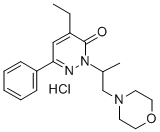4-Ethyl-2-(1-methyl-2-morpholinoethyl)-6-phenyl-3(2H)-pyridazinone hyd rochloride 结构式