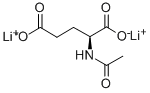 N-アセチル-L-グルタミン酸ジリチウム 化学構造式