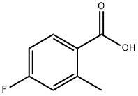 4-氟-2-甲基苯甲酸, 321-21-1, 结构式