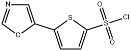 5-(1,3-オキサゾール-5-イル)-2-チオフェンスルホニルクロリド 化学構造式