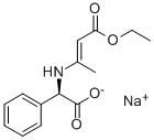 (R)-α-[(3-エトキシ-1-メチル-3-オキソ-1-プロペニル)アミノ]ベンゼン酢酸ナトリウム 化学構造式