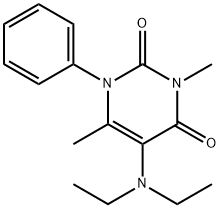 5-(Diethylamino)-3,6-dimethyl-1-phenylpyrimidine-2,4(1H,3H)-dione Struktur