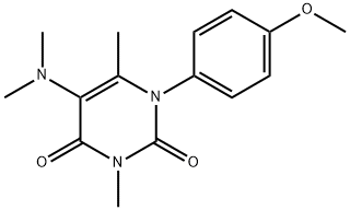 3,6-Dimethyl-5-(dimethylamino)-1-(4-methoxyphenyl)uracil 结构式