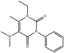 5-(Dimethylamino)-1-ethyl-6-methyl-3-phenyluracil 结构式