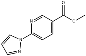 6-(1H-ピラゾール-1-イル)ピリジン-3-カルボン酸メチル 化学構造式
