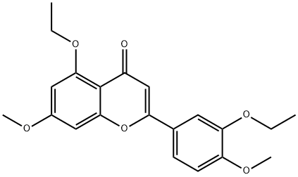 5-Ethoxy-2-(3-ethoxy-4-methoxyphenyl)-7-methoxy-4H-1-benzopyran-4-one Structure