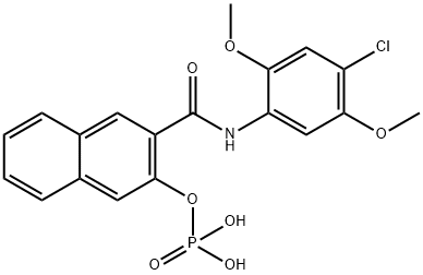 N-(4-chloro-2,5-dimethoxyphenyl)-3-(phosphonooxy)naphthalene-2-carboxamide Struktur