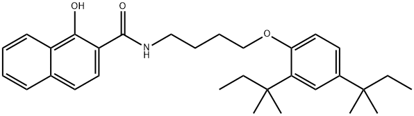 N-[4-(2,4-二叔戊基苯氧基)丁基]-1-羟基-2-萘甲酰胺 结构式