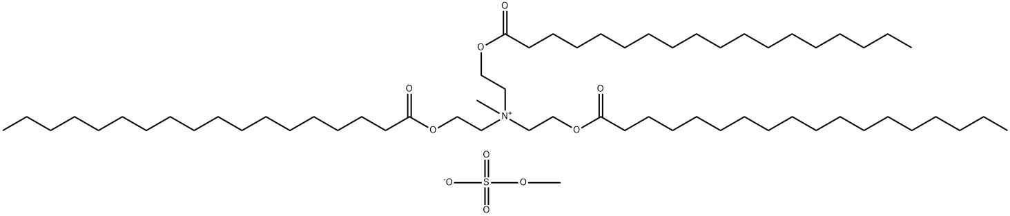 methyltris[2-[(1-oxooctadecyl)oxy]ethyl]ammonium methyl sulphate Struktur