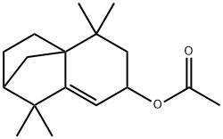 1,3,4,5,6,7-ヘキサヒドロ-1,1,5,5-テトラメチル-2H-2,4a-メタノナフタレン-7-オールアセタート 化学構造式