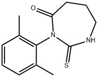 2-Thioxo-3-(2,6-xylyl)-2,3,4,5-tetrahydro-1H-1,3-diazepin-4-one Struktur