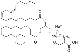 1-STEAROYL-2-LINOLEOYL-SN-GLYCERO-3-PHOSPHO-L-SERINE (SODIUM SALT);18:0-18:2 PS, 322647-11-0, 结构式