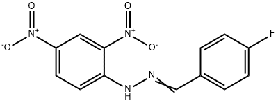4-氟苯甲醛 2,4-二硝基苯基肼酮, 323-04-6, 结构式