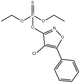 Phosphorothioic acid, O-(4-chloro-5-phenyl-3-isoxazolyl) O,O-diethyl e ster Struktur