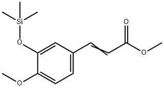 3-[4-Methoxy-3-(trimethylsilyloxy)phenyl]propenoic acid methyl ester 结构式