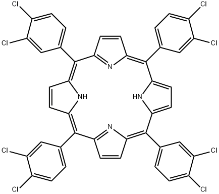 四(3,4-二氯苯基)卟吩 结构式