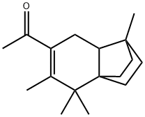 1-[(1,2,3,4,7,7a-Hexahydro-1,4,4,5-tetramethyl-1,3a-ethano-3aH-inden)-6-yl]ethanone Structure
