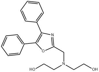 2,2'-[[(4,5-ジフェニルオキサゾール-2-イル)メチル]イミノ]ジエタノール 化学構造式