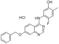 5-((7-BENZYLOXYQUINAZOLIN-4-YL)AMINO)-4-FLUORO-2-METHYLPHENOL HYDROCHLORIDE Structure