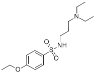 N-(3-Diethylaminopropyl)-p-ethoxybenzenesulfonamide 结构式