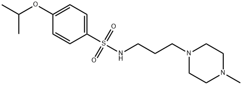p-イソプロポキシ-N-[3-(4-メチル-1-ピペラジニル)プロピル]ベンゼンスルホンアミド 化学構造式