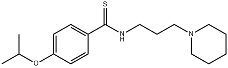 p-イソプロポキシ-N-(3-ピペリジノプロピル)チオベンズアミド 化学構造式