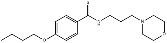 p-Butoxy-N-(3-morpholinopropyl)thiobenzamide Structure