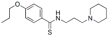 N-(3-Piperidinopropyl)-p-(propoxy)thiobenzamide 结构式