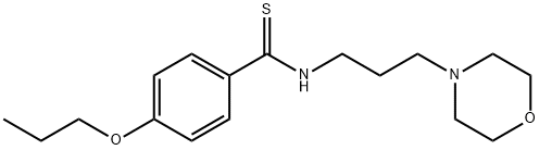 N-(3-モルホリノプロピル)-p-(プロポキシ)チオベンズアミド 化学構造式