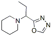 2-(1-ピペリジノプロピル)-1,3,4-オキサジアゾール 化学構造式
