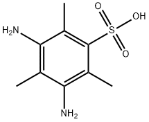 3,5-ジアミノ-2,4,6-トリメチルベンゼンスルホン酸 化学構造式
