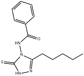 N-[(1,5-Dihydro-3-pentyl-5-thioxo-4H-1,2,4-triazol)-4-yl]benzamide 结构式
