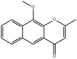10-Methoxy-2-methyl-4H-naphtho[2,3-b]pyran-4-one 结构式