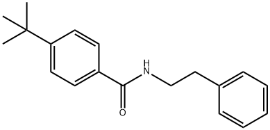 N-フェネチル-4-tert-ブチルベンズアミド 化学構造式