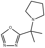 2-[1-Methyl-1-(1-pyrrolidinyl)ethyl]-1,3,4-oxadiazole 结构式