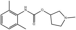 N-(2,6-Dimethylphenyl)carbamic acid 1-methyl-3-pyrrolidinyl ester Structure