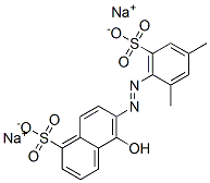 disodium 6-[(2,4-dimethyl-6-sulphonatophenyl)azo]-5-hydroxynaphthalene-1-sulphonate Structure