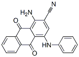 1-amino-4-anilino-9,10-dihydro-9,10-dioxoanthracene-2-carbonitrile Structure