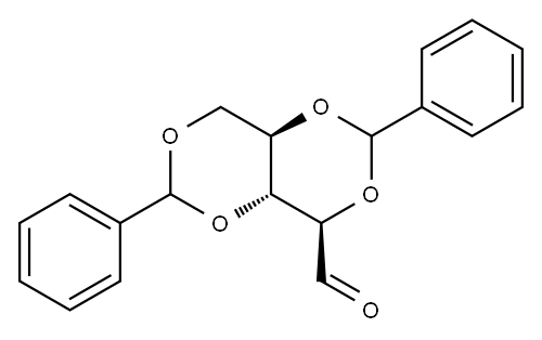 2,4:3,5-二-O-亚苄基-醛基-D-核糖一水合物 结构式