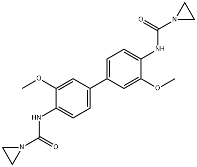 N-[4-[4-(aziridine-1-carbonylamino)-3-methoxy-phenyl]-2-methoxy-phenyl ]aziridine-1-carboxamide Structure