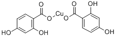 bis[4-hydroxysalicylato(2-)-O1,O2]cuprate(2-) Struktur