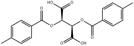 (-)-ジ-p-トルオイル-L-酒石酸 化学構造式