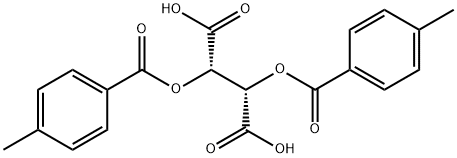 (+)-ジ-p-トルオイル-D-酒石酸 化学構造式