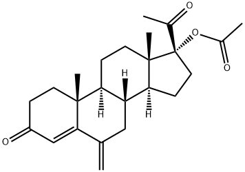 6-亚甲基孕甾-4-烯-17Α-醇-3,20-二酮-17-醋酸酯, 32634-95-0, 结构式